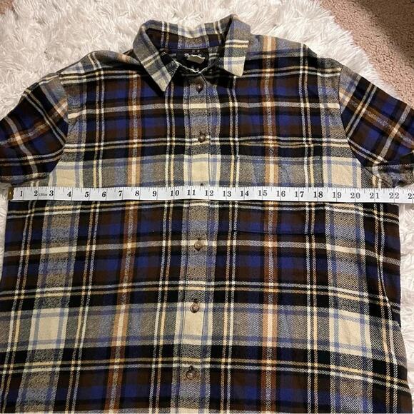 Madewell Oversized Ex-Boyfriend Plaid Flannel Shirt Size S - Picture 7 of 8
